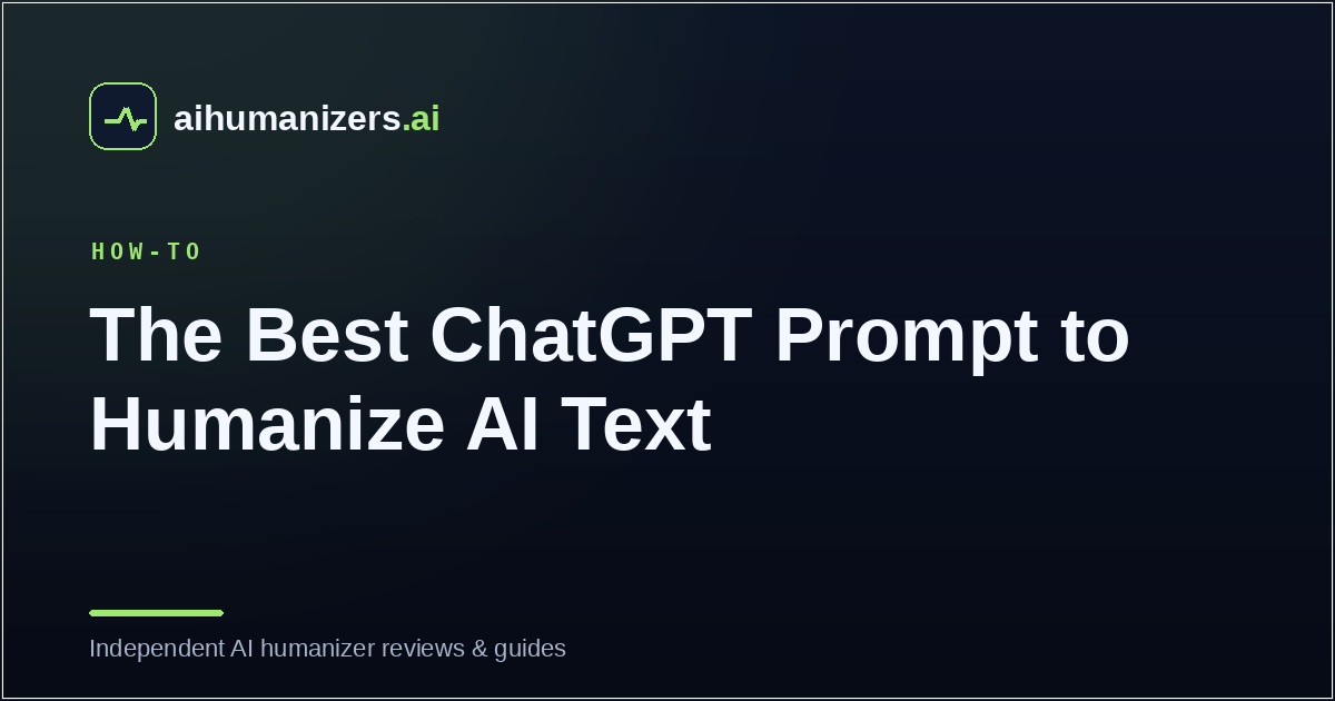 The Best ChatGPT Prompt to Humanize AI Text (Copy and Paste)