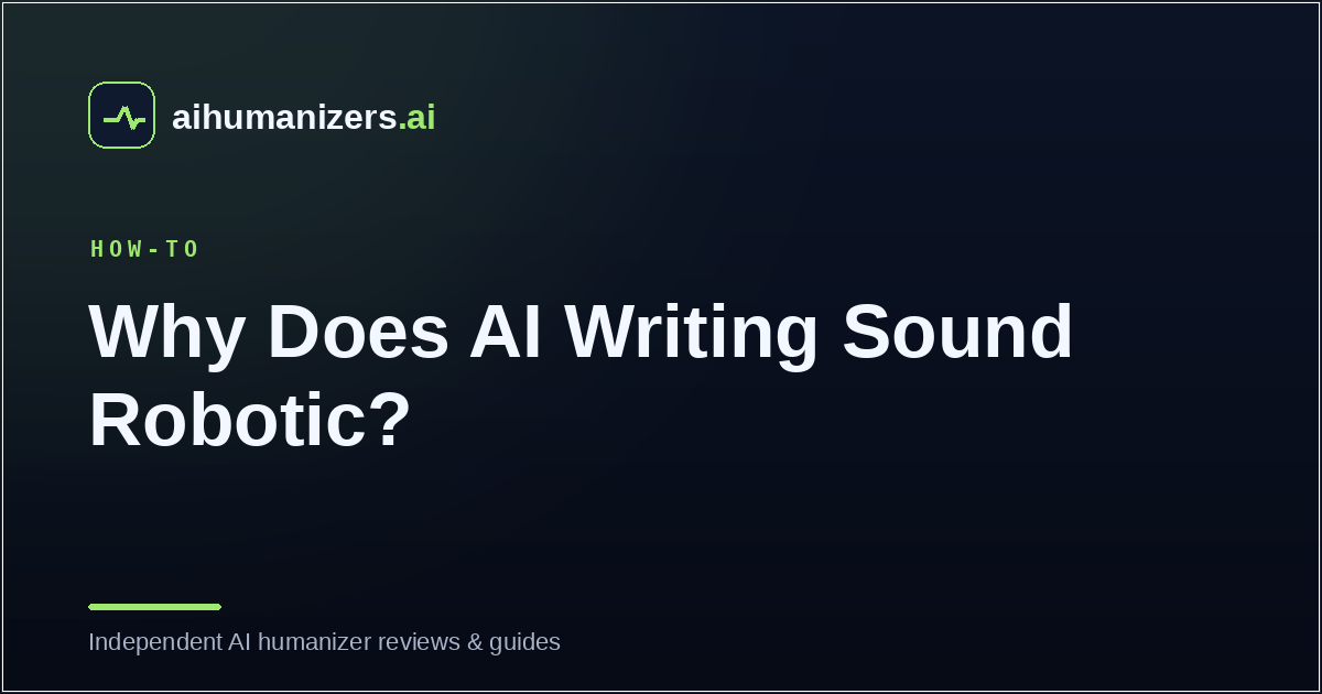 Why Does AI Writing Sound Robotic (and How to Fix It)